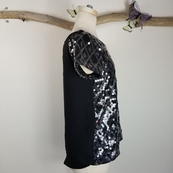 VELVET by Graham and Spencer sequined short sleeve - Picture 5 of 7